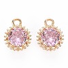 Brass Micro Pave Cubic Zirconia Charms KK-S356-772I-1