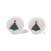 Christmas Theme Acrylic Stud Earrings for Women EJEW-U016-08P-2