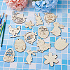 Wooden Cutouts Ornaments WOOD-TA0002-39-3