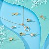 SUPERFINDINGS 12Pcs 6 Style Brass Micro Pave Cubic Zirconia Ice Pick Pinch Bails KK-FH0003-66-2