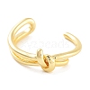 Bowknot Rack Plating Brass Open Cuff Rings RJEW-Z059-17G-2