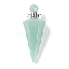 Natural Green Aventurine Faceted Cone Openable Perfume Bottle Big Pendants G-L524-18P-13-1