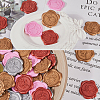 CRASPIRE 80Pcs 4 Colors Rose Adhesive Wax Seal Stickers DIY-CP0010-20-6