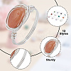 12Pcs Natural Gemstone Finger Rings RJEW-HY00003-4