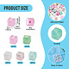 50Pcs 5 Colors Electroplate Opaque Glass Beads EGLA-TA0013-16-4