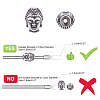 Unicraftale Buddhist 304 Stainless Steel Beads STAS-UN0013-65AS-6