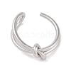 Non-Tarnish Simple Knotted 304 Stainless Steel Open Cuff Ring for Women Men RJEW-Z038-04P-2