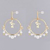 Dangle Stud Earrings EJEW-JE04065-01-5