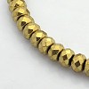 Electroplate Non-magnetic Synthetic Hematite Beads Strands G-J208F-07-1