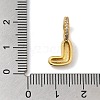 Brass Micro Pave Cubic Zirconia Pendants KK-K345-13L-G-3