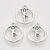 Tibetan Style Alloy Pendants TIBEP-T009-31AS-RS-1