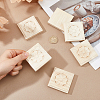 Square Wood Carved Floral Decorative Blocks WOOD-WH0124-160B-3