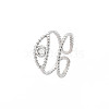 Tarnish Resistant 304 Stainless Steel Open Pad Ring Cabochon Settings LS-STAS-S119-157P-3