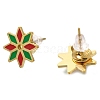 Ion Plating(IP) 304 Stainless Steel Enamel Stud Earrings EJEW-I316-03G-01-2