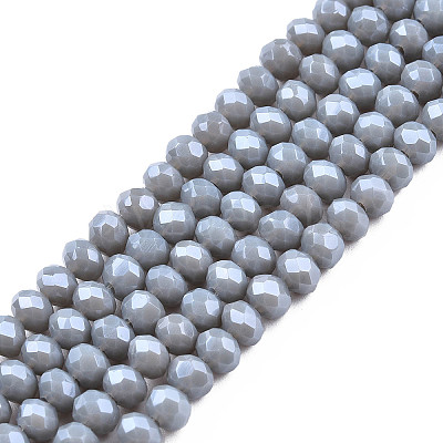 Electroplate Glass Beads Strands EGLA-A044-P8mm-A10-1
