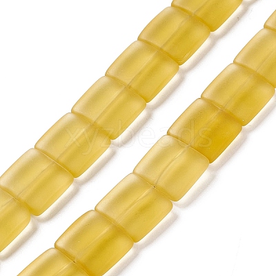 Transparent Frosted Glass Beads Strands FGLA-S001-01A-1