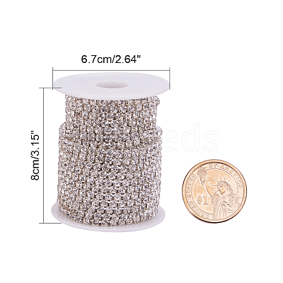 Brass Rhinestone Strass Chains CHC-T001-SS18-01S-1