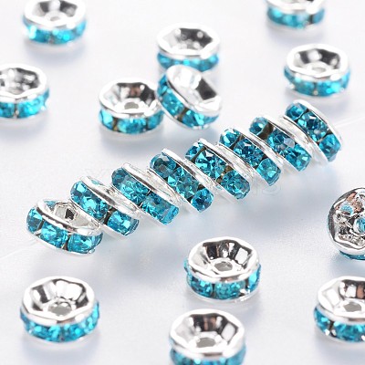 Brass Grade A Rhinestone Spacer Beads LS-RSB034NF-13-1