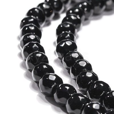 Black Stone Beads Strands X-G-I087-6mm-1