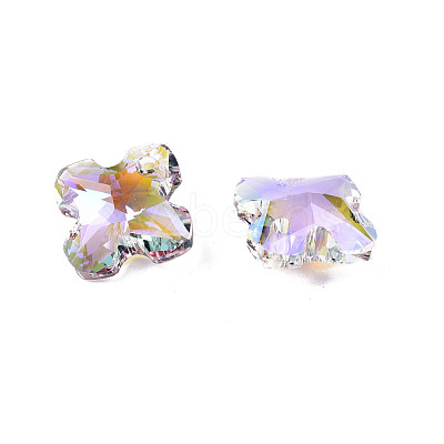 Electroplated Glass Charms EGLA-N006-060-1