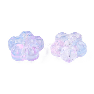 Transparent Spray Painted Glass Beads GLAA-N035-029-G02-1
