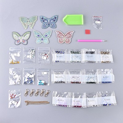 DIY Diamond Painting Stickers Kits For Key Chain Making DIY-R076-009-1