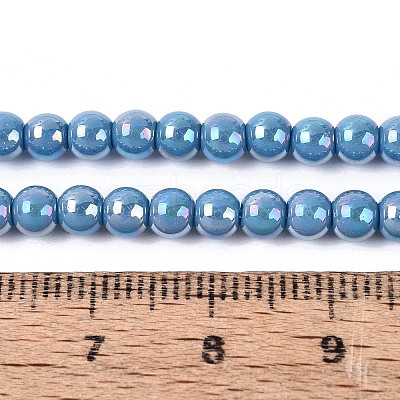Electroplate Opaque Glass Beads Strands GLAA-T032-P4mm-AB13-01-1