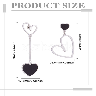 1 Pair Alloy Dangle Stud Earrings EJEW-LP0003-54P-02-1