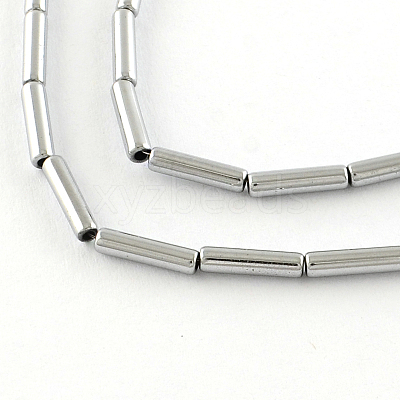 Electroplate Non-magnetic Synthetic Hematite Tube Bead Strands G-S203-10I-1