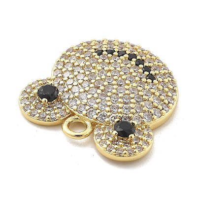 Brass Micro Pave Cubic Zirconia Pendants KK-L228-15G-1