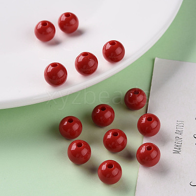Opaque Acrylic Beads X-MACR-S370-C10mm-A14-1