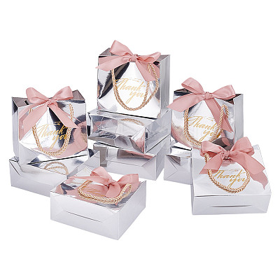 Folding Paper Gift Bags with Handle ABAG-WH0045-22-1