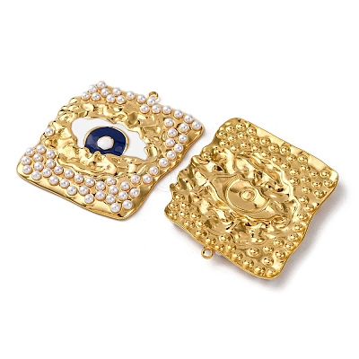 304 Stainless Steel Enamel Pendants STAS-L299-04G-1