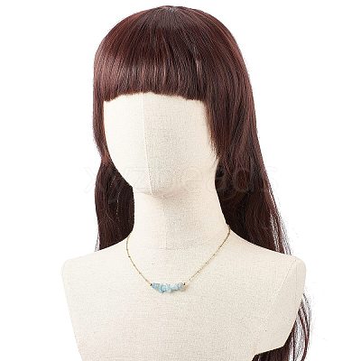 Natural Mixed Stone Chips Beaded Necklaces NJEW-JN03969-1