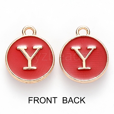 Golden Plated Enamel Alloy Charms ENAM-SZ0001-26C-Y-1