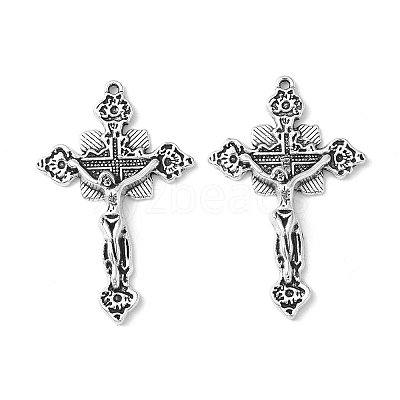Tibetan Style Alloy Pendants TIBEP-3035-AS-RS-1