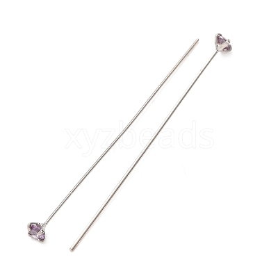 Brass Micro Pave Cubic Zirconia Stud Earring Findings CU-CBA4618-01P-07-1