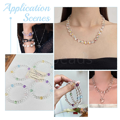 10Pcs 10 Colors Flat Elastic Crystal String Sets EW-UN0001-01-1