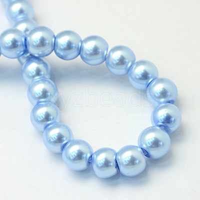 Baking Paint Glass Pearl Bead Strands X-HY-Q003-3mm-24-1