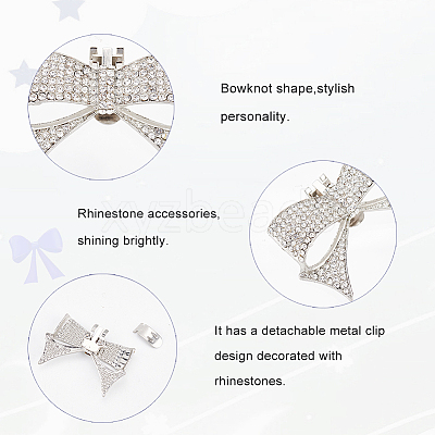 Alloy Rhinestone Shoe Decorations DIY-FG0003-79P-1