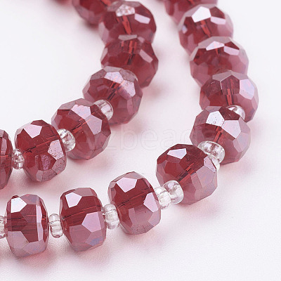 Electroplate Glass Beads Strands EGLA-J146-PL8mm-B01-1