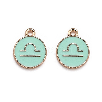 Alloy Enamel Pendants ENAM-S124-01A-15K-1