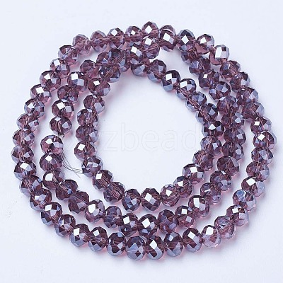 Electroplate Glass Beads Strands EGLA-A034-T10mm-A05-1
