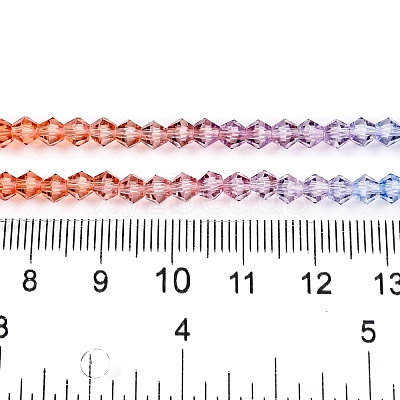 Gradient Color Baking Paint Glass Bead Strands X1-DGLA-A039-T4mm-A015-1