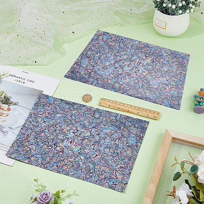 PVC Imitation Abalone Shell Paper DIY-WH0568-53A-1
