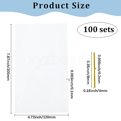 100Pcs OPP Plastic Bags OPP-SP0001-04A-1