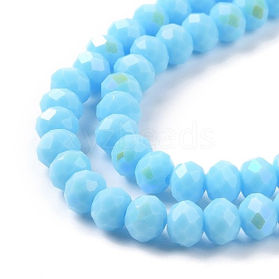 Electroplate Opaque Solid Color Glass Beads Strands X1-EGLA-A034-P4mm-L11-1