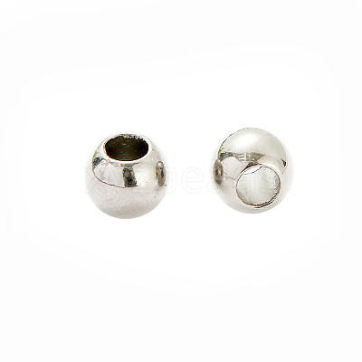 Rack Plating Brass Beads KK-E070-01B-S-1