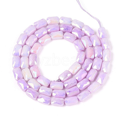 Anti-Tarnish Electroplate Glass Beads Strands GLAA-T025-29C-1