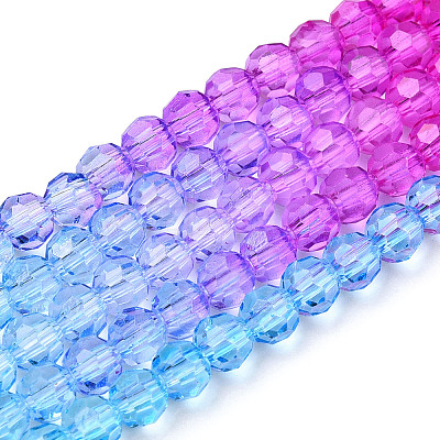 Transparent Glass Beads Strands GLAA-E036-07O-1
